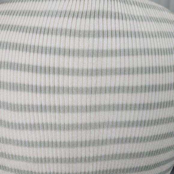 Madewell Micro-Rib Sweater Tee in Monument Short Sleeve Stripes Size Medium - Picture 7 of 11